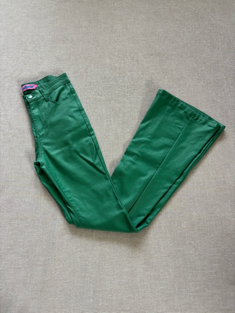 Edikted green faux leather flare pants. - Picture 7 of 16